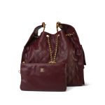Burgundy Caviar Quilted Medium 25 Bag Aged Gold Hardware - Image 13
