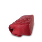 20S Red Lambskin Quilted Mini Rectangular Flap Light Gold Hardware - Image 7