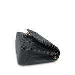 21B Dark Grey Caviar Quilted Classic Flap Medium Light Gold Hardware - Image 8