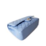 21C Sky Blue Lambskin Quilted Classic Flap Medium LGHW - Image 9