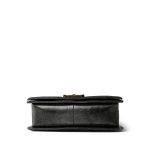 17A Black Silver Metallic Cracked Calfskin Boy Bag Old Medium Aged Bronze/Gold Hardware - Image 5