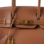 Birkin 30 Gold Togo Gold Plated C Stamp - Image 18