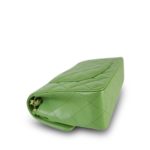 Green Caviar Quilted Classic Flap Small Light Gold Hardware - Image 4