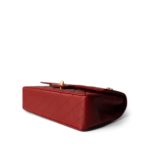Vintage Red Lambskin Quilted Medium Classic Flap Gold Hardware - Image 4