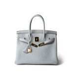 Birkin 30 Bleu Pale Togo Gold Hardware C Stamp - Image 11