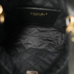 Black Caviar Quilted Mini 22 Aged Gold Hardware - Image 4