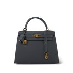 Kelly Sellier 28 Graphite Epsom Gold Plated W Stamp
