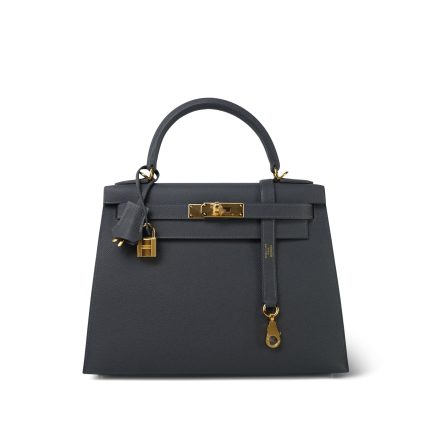 Kelly Sellier 28 Graphite Epsom Gold Plated W Stamp