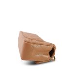 23P Light Caramel Lambskin Quilted Mini Top Handle Light Gold Hardware - Image 12