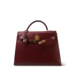 Kelly Sellier 32 Rouge Box Calfskin Gold Plated (W) Stamp - Image 7