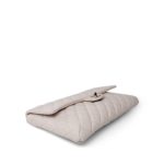 Ivory/Light Beige Caviar Quilted Classic Clutch Silver Hardware - Image 5