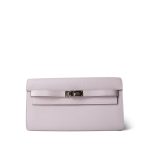Kelly Wallet To Go Mauve Pale Epsom Palladium Plated B Stamp - Image 3