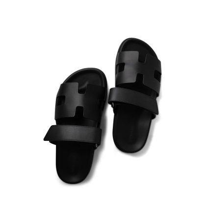 Chypre Sandals Black Calfskin Size 37