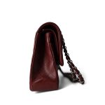 Burgundy Caviar Quilted Classic Flap Medium SHW - Image 6