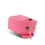 22S CC In Love Heart Zipped Pink Lambskin Quilted Belt Bag LGHW - Image 4