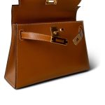 Mini Kelly Sellier Natural Sable Butler Calfskin Gold Plated Y Stamp - Image 13