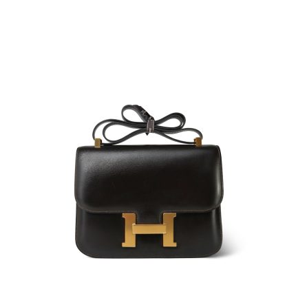 Constance 23 Dark Brown Box Calfskin Gold Plated J Circle Stamp