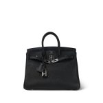 Birkin 25 Noir Veau Togo Palladium Plated A Stamp - Image 5