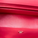 16C Red Lambskin Quilted Mini Rectangular Flap LGHW - Image 7