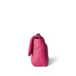 22P Pink Lambskin Quilted 19 Flap Small - Image 5