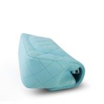 Light Blue Lambskin Quilted Mini Rectangular Flap Silver Hardware - Image 8