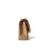 Vintage Beige Lambskin Quilted Medium Classic Flap Gold Hardware - Image 4