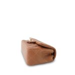 22S Caramel Lambskin Quilted Rectangular Flap Mini Light Gold Hardware - Image 8
