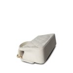 21S White / Ivory Caviar Quilted Mini Top Handle Aged Gold Hardware - Image 9
