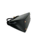 Kelly 28 Sellier Black Box Calfskin Gold Plated Z Circle Stamp - Image 18