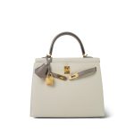 Kelly Sellier 25 Bi-Color Horseshoe (HSS) Craie/Etain Epsom Gold Plated D Stamp - Image 14