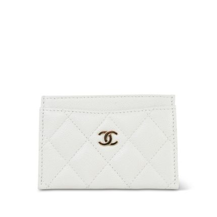 White Caviar Quilted Classic Card Holder LGHW