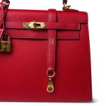 Kelly Sellier 25 Rouge Casaque Epsom Gold Plated X Stamp - Image 5