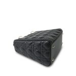 Black Lambskin Cannage Lady Dior Medium - Image 11