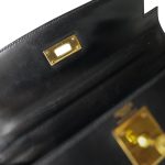 Kelly Sellier 28 Black Box Calfskin Gold Plated (H) Stamp - Image 9