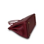 Birkin 30 Rouge Box Calfskin Gold Plated F Square Stamp - Image 14