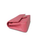 18S Pink Caviar Medium Quilted Classic Double Flap Light Gold Hardware - Image 9