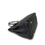 Birkin 25 Noir Veau Togo Gold Plated T Stamp - Image 13
