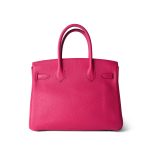 Birkin 30 Rose Mexico Togo Palladium Plated Y Stamp - Image 11