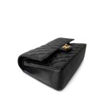 Black Caviar Quilted Medium Classic Flap Gold Hardware - Image 9
