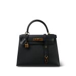Kelly Sellier 28 Black Epsom Gold Plated B Stamp