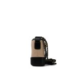 Beige Black Aged Calfskin Quilted Gabrielle Hobo Bag Mixed Hardware - Image 3