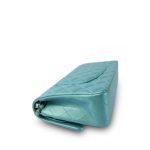 Iridescent Green Lambskin Quilted Classic Flap Medium Light Gold Hardware - Image 6