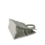 Dior Ecru and Gray Dior Oblique Embroidery Book Tote Large - Image 13