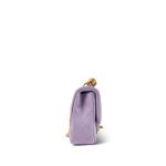 24P Purple Caviar Quilted Mini Sweetheart Single Flap Bag Aged Gold Hardware - Image 3