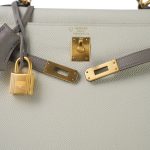 Kelly Sellier 25 Bi-Color Horseshoe (HSS) Craie/Etain Epsom Gold Plated D Stamp - Image 9