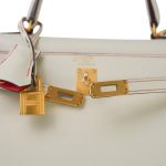 Kelly 25 Sellier Bi-Color Horseshoe (HSS) Craie/Rose Jaipur Epsom Gold Plated A Stamp - Image 15