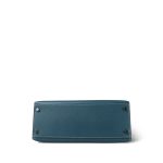 Kelly Sellier 28 Blue Jean Veau Epsom Palladium Plated E Square Stamp - Image 17