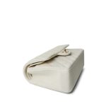 Ivory Caviar Quilted Classic Flap Small Light Gold Hardware - Image 5