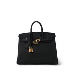 Birkin 25 Noir Veau Togo Gold Plated W Stamp - Image 3