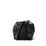 24P Black Lambskin Leather Duma Backpack Small Light Gold Hardware - Image 7
